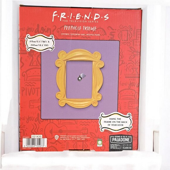 Friends  Peephole Frame Picture Photo Yellow Hanging Frame - Picture 3 of 16